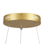 GloboStar® SALEM 61247 Κρεμαστή Πλαφονιέρα Οροφής Δαχτυλίδι-Κύκλος LED CCT 105W 12075lm 120° AC 220-240V - Εναλλαγή Φωτισμού μέσω Τηλεχειριστηρίου All In One Ψυχρό 6000k+Φυσικό 4500k+Θερμό 2700k Dimmable Φ60cm - Χρυσό Σαμπανιζέ - 3 Years Warranty - Image 6