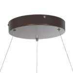 GloboStar® SALEM 61248 Κρεμαστή Πλαφονιέρα Οροφής Δαχτυλίδι-Κύκλος LED CCT 105W 12075lm 120° AC 220-240V - Εναλλαγή Φωτισμού μέσω Τηλεχειριστηρίου All In One Ψυχρό 6000k+Φυσικό 4500k+Θερμό 2700k Dimmable Φ60cm - Καφέ Χάλκινο - 3 Years Warranty - Image 5