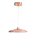 GloboStar® BARON 61253 Κρεμαστή Πλαφονιέρα Οροφής LED CCT 12W 1440lm 120° AC 220-240V - Εναλλαγή Φωτισμού μέσω Διακόπτη On/Off All In One Ψυχρό 6000k+Φυσικό 4500k+Θερμό 2700k Φ25 x Υ8cm - Χάλκινο Πλατίνα - 3 Years Warranty - Image 3