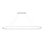 GloboStar® BOLIVAR 61272 Κρεμαστό Φωτιστικό Οροφής Design LED CCT 54W 6210lm 300° AC 220-240V - Εναλλαγή Φωτισμού μέσω Τηλεχειριστηρίου All In One Ψυχρό 6000k+Φυσικό 4500k+Θερμό 2700k Dimmable Μ120 x Π30 x Υ2cm - Λευκό - 3 Years Warranty - Image 3