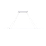 GloboStar® BOLIVAR 61272 Κρεμαστό Φωτιστικό Οροφής Design LED CCT 54W 6210lm 300° AC 220-240V - Εναλλαγή Φωτισμού μέσω Τηλεχειριστηρίου All In One Ψυχρό 6000k+Φυσικό 4500k+Θερμό 2700k Dimmable Μ120 x Π30 x Υ2cm - Λευκό - 3 Years Warranty - Image 4