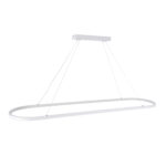 GloboStar® BOLIVAR 61272 Κρεμαστό Φωτιστικό Οροφής Design LED CCT 54W 6210lm 300° AC 220-240V - Εναλλαγή Φωτισμού μέσω Τηλεχειριστηρίου All In One Ψυχρό 6000k+Φυσικό 4500k+Θερμό 2700k Dimmable Μ120 x Π30 x Υ2cm - Λευκό - 3 Years Warranty - Image 5
