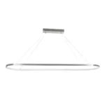GLOBOSTAR® BOLIVAR 61273 Μοντέρνο Κρεμαστό Φωτιστικό Οροφής LED 54W 6210lm 360° AC 220-240V IP20 Ρυθμιζόμενο Λευκό CCT με Χειριστήριο από 2700K έως 6000K Dimmable - Lumileds SMD Chip - Νίκελ Βούρτσας - Μ120 x Π30 x Υ2cm - 3 Χρόνια Εγγύηση - Image 2