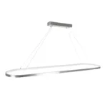GLOBOSTAR® BOLIVAR 61273 Μοντέρνο Κρεμαστό Φωτιστικό Οροφής LED 54W 6210lm 360° AC 220-240V IP20 Ρυθμιζόμενο Λευκό CCT με Χειριστήριο από 2700K έως 6000K Dimmable - Lumileds SMD Chip - Νίκελ Βούρτσας - Μ120 x Π30 x Υ2cm - 3 Χρόνια Εγγύηση - Image 4