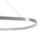 GLOBOSTAR® BOLIVAR 61273 Μοντέρνο Κρεμαστό Φωτιστικό Οροφής LED 54W 6210lm 360° AC 220-240V IP20 Ρυθμιζόμενο Λευκό CCT με Χειριστήριο από 2700K έως 6000K Dimmable - Lumileds SMD Chip - Νίκελ Βούρτσας - Μ120 x Π30 x Υ2cm - 3 Χρόνια Εγγύηση - Image 5