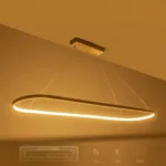 GLOBOSTAR® BOLIVAR 61273 Μοντέρνο Κρεμαστό Φωτιστικό Οροφής LED 54W 6210lm 360° AC 220-240V IP20 Ρυθμιζόμενο Λευκό CCT με Χειριστήριο από 2700K έως 6000K Dimmable - Lumileds SMD Chip - Νίκελ Βούρτσας - Μ120 x Π30 x Υ2cm - 3 Χρόνια Εγγύηση - Image 8