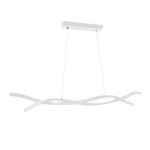 GloboStar® MORALES 61276 Κρεμαστό Φωτιστικό Οροφής Design LED CCT 54W 6048lm 200° AC 220-240V - Εναλλαγή Φωτισμού μέσω Τηλεχειριστηρίου All In One Ψυχρό 6000k+Φυσικό 4500k+Θερμό 2700k Dimmable Μ90 x Π14 x Υ14cm - Λευκό - 3 Years Warranty - Image 2