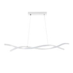GloboStar® MORALES 61276 Κρεμαστό Φωτιστικό Οροφής Design LED CCT 54W 6048lm 200° AC 220-240V - Εναλλαγή Φωτισμού μέσω Τηλεχειριστηρίου All In One Ψυχρό 6000k+Φυσικό 4500k+Θερμό 2700k Dimmable Μ90 x Π14 x Υ14cm - Λευκό - 3 Years Warranty - Image 3
