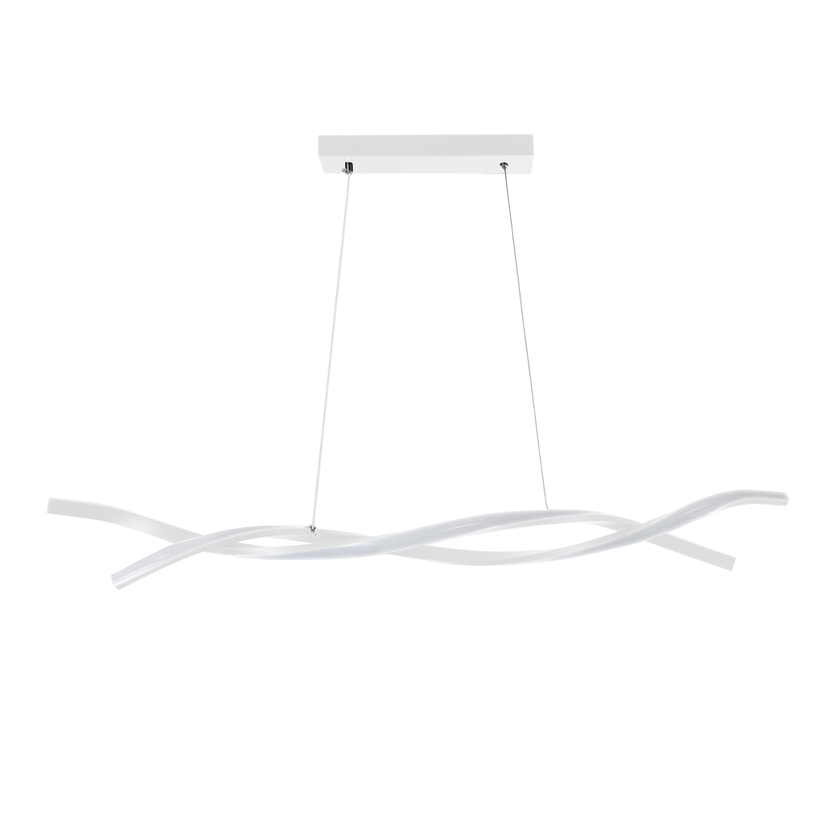 GloboStar® MORALES 61276 Κρεμαστό Φωτιστικό Οροφής Design LED CCT 54W 6048lm 200° AC 220-240V - Εναλλαγή Φωτισμού μέσω Τηλεχειριστηρίου All In One Ψυχρό 6000k+Φυσικό 4500k+Θερμό 2700k Dimmable Μ90 x Π14 x Υ14cm - Λευκό - 3 Years Warranty - Image 3