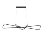 GloboStar® DOLORES 61279 Κρεμαστό Φωτιστικό Οροφής Design LED CCT 105W 11760lm 300° AC 220-240V - Εναλλαγή Φωτισμού μέσω Τηλεχειριστηρίου All In One Ψυχρό 6000k+Φυσικό 4500k+Θερμό 2700k Dimmable Μ110 x Π17 x Υ17.5cm - Μαύρο - 3 Years Warranty - Image 4