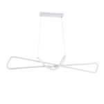 GloboStar® DOLORES 61280 Κρεμαστό Φωτιστικό Οροφής Design LED CCT 105W 11760lm 300° AC 220-240V - Εναλλαγή Φωτισμού μέσω Τηλεχειριστηρίου All In One Ψυχρό 6000k+Φυσικό 4500k+Θερμό 2700k Dimmable Μ110 x Π17 x Υ17.5cm - Λευκό - 3 Years Warranty - Image 3