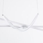 GloboStar® DOLORES 61280 Κρεμαστό Φωτιστικό Οροφής Design LED CCT 105W 11760lm 300° AC 220-240V - Εναλλαγή Φωτισμού μέσω Τηλεχειριστηρίου All In One Ψυχρό 6000k+Φυσικό 4500k+Θερμό 2700k Dimmable Μ110 x Π17 x Υ17.5cm - Λευκό - 3 Years Warranty - Image 5