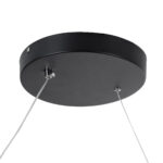 GloboStar® SPIRALE 61283 Κρεμαστό Φωτιστικό Οροφής Design LED CCT 75W 8400lm 300° AC 220-240V - Εναλλαγή Φωτισμού μέσω Τηλεχειριστηρίου All In One Ψυχρό 6000k+Φυσικό 4500k+Θερμό 2700k Dimmable Μ72 x Π25 x Υ30cm - Μαύρο - 3 Years Warranty - Image 6