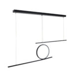 GloboStar® TEREZA 61288 Κρεμαστό Φωτιστικό Οροφής Design LED CCT 67W 7504lm 300° AC 220-240V - Εναλλαγή Φωτισμού μέσω Τηλεχειριστηρίου All In One Ψυχρό 6000k+Φυσικό 4500k+Θερμό 2700K Dimmable Μ110 x Π4.5 x Υ34cm - Μαύρο - 3 Χρόνια Εγγύηση - Image 5