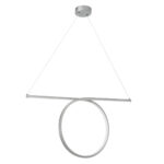 GloboStar® ROME 61296 Κρεμαστό Φωτιστικό Οροφής Linear Design LED CCT 24W 2640lm 200° AC 220-240V - Εναλλαγή Φωτισμού μέσω Διακόπτη On/Off All In One Ψυχρό 6000k+Φυσικό 4500k+Θερμό 2700k Μ65.5 x Π4 x Υ33cm - Ασημί Βούρτσας - 3 Years Warranty - Image 2