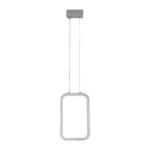 GLOBOSTAR® DEROBA 61300 Μοντέρνο Κρεμαστό Φωτιστικό Οροφής LED 12W 1320lm 360° AC 220-240V IP20 Ρυθμιζόμενο Λευκό CCT με On/Off 2700K/4500K/6000K - Lumileds SMD Chip - Νίκελ Βούρτσας - Μ16 x Π1.6 x Υ25.5cm - 3 Χρόνια Εγγύηση - Image 2