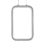 GLOBOSTAR® DEROBA 61300 Μοντέρνο Κρεμαστό Φωτιστικό Οροφής LED 12W 1320lm 360° AC 220-240V IP20 Ρυθμιζόμενο Λευκό CCT με On/Off 2700K/4500K/6000K - Lumileds SMD Chip - Νίκελ Βούρτσας - Μ16 x Π1.6 x Υ25.5cm - 3 Χρόνια Εγγύηση - Image 3