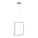 GLOBOSTAR® NEROBA 61304 Μοντέρνο Κρεμαστό Φωτιστικό Οροφής LED 18W 1980lm 360° AC 220-240V IP20 Ρυθμιζόμενο Λευκό CCT με On/Off 2700K/4500K/6000K - Lumileds SMD Chip - Νίκελ Βούρτσας - Μ29 x Π2 x Υ36cm - 3 Χρόνια Εγγύηση