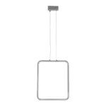 GLOBOSTAR® NEROBA 61304 Μοντέρνο Κρεμαστό Φωτιστικό Οροφής LED 18W 1980lm 360° AC 220-240V IP20 Ρυθμιζόμενο Λευκό CCT με On/Off 2700K/4500K/6000K - Lumileds SMD Chip - Νίκελ Βούρτσας - Μ29 x Π2 x Υ36cm - 3 Χρόνια Εγγύηση - Image 2