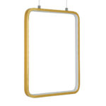 GloboStar® NEROBA 61305 Κρεμαστό Φωτιστικό Οροφής Linear Design LED CCT 18W 1980lm 360° AC 220-240V - Εναλλαγή Φωτισμού μέσω Διακόπτη On/Off All In One Ψυχρό 6000k+Φυσικό 4500k+Θερμό 2700k Μ29 x Π2 x Υ36cm - Χρυσό Βούρτσας - 3 Years Warranty - Image 2