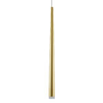 GloboStar® TEARS 61310 Κρεμαστό Φωτιστικό Οροφής Design LED CCT 3W 330lm 180° AC 220-240V - Εναλλαγή Φωτισμού μέσω Διακόπτη On/Off All In One Ψυχρό 6000k+Φυσικό 4500k+Θερμό 2700k Φ3.2 x Υ51.5cm - Χρυσό Βούρτσας - 3 Years Warranty - Image 3