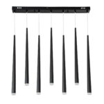 GloboStar® TEARS 61311 Κρεμαστό Φωτιστικό Οροφής Design LED CCT 21W 2310lm 180° AC 220-240V - Εναλλαγή Φωτισμού μέσω Τηλεχειριστηρίου All In One Ψυχρό 6000k+Φυσικό 4500k+Θερμό 2700k Dimmable Μ70 x Π3.2 x Υ60cm - Μαύρο - 3 Years Warranty - Image 2