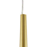 GloboStar® TEARS 61312 Κρεμαστό Φωτιστικό Οροφής Design LED CCT 21W 2310lm 180° AC 220-240V - Εναλλαγή Φωτισμού μέσω Τηλεχειριστηρίου All In One Ψυχρό 6000k+Φυσικό 4500k+Θερμό 2700k Dimmable Μ70 x Π3.2 x Υ60cm - Χρυσό Βούρτσας - 3 Years Warranty - Image 6