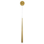 GloboStar® TEARS 61316 Φωτιστικό Τοίχου - Απλίκα Design LED CCT 3W 330lm 180° AC 220-240V - Εναλλαγή Φωτισμού μέσω Διακόπτη On/Off All In One Ψυχρό 6000k+Φυσικό 4500k+Θερμό 2700k Φ3.2 x Υ51.5cm - Χρυσό Βούρτσας - 3 Years Warranty - Image 4