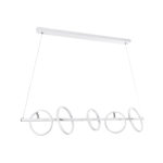 GloboStar® CIRCOLARE 61320 Κρεμαστό Φωτιστικό Οροφής Design LED CCT 75W 8400lm 360° AC 220-240V - Εναλλαγή Φωτισμού μέσω Τηλεχειριστηρίου All In One Ψυχρό 6000k+Φυσικό 4500k+Θερμό 2700k Dimmable Μ120 x Π25 x Υ25cm - Λευκό - 3 Χρόνια Εγγύηση - Image 2