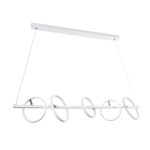 GloboStar® CIRCOLARE 61320 Κρεμαστό Φωτιστικό Οροφής Design LED CCT 75W 8400lm 360° AC 220-240V - Εναλλαγή Φωτισμού μέσω Τηλεχειριστηρίου All In One Ψυχρό 6000k+Φυσικό 4500k+Θερμό 2700k Dimmable Μ120 x Π25 x Υ25cm - Λευκό - 3 Χρόνια Εγγύηση - Image 4