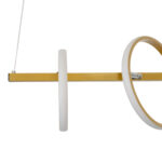 GloboStar® CIRCOLARE 61322 Κρεμαστό Φωτιστικό Οροφής Design LED CCT 75W 8400lm 360° AC 220-240V - Εναλλαγή Φωτισμού μέσω Τηλεχειριστηρίου All In One Ψυχρό 6000k+Φυσικό 4500k+Θερμό 2700k Dimmable Μ120 x Π25 x Υ25cm - Χρυσό - 3 Χρόνια Εγγύηση - Image 6