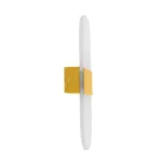 GLOBOSTAR® RARE 61338 Μοντέρνο Φωτιστικό Τοίχου - Απλίκα LED 5W 600lm 180° AC 220-240V IP20 Ρυθμιζόμενο Λευκό CCT με On/Off 2700K/4500K/6000K - Lumileds SMD Chip - Χρυσό Βούρτσας - Μ10 x Π5 x Υ27.5cm - 3 Χρόνια Εγγύηση - Image 3