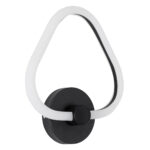 GloboStar® REGINA 61341 Φωτιστικό Τοίχου - Απλίκα Design LED CCT 8W 960lm 360° AC 220-240V - Εναλλαγή Φωτισμού μέσω Διακόπτη On/Off All In One Ψυχρό 6000k+Φυσικό 4500k+Θερμό 2700k Μ25 x Π7 x Υ28.5cm - Μαύρο - 3 Years Warranty - Image 2