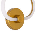 GloboStar® REGINA 61342 Φωτιστικό Τοίχου - Απλίκα Design LED CCT 8W 960lm 360° AC 220-240V - Εναλλαγή Φωτισμού μέσω Διακόπτη On/Off All In One Ψυχρό 6000k+Φυσικό 4500k+Θερμό 2700k Μ25 x Π7 x Υ28.5cm - Χρυσό - 3 Years Warranty - Image 5