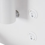 GloboStar® PALADIN 61354 Μοντέρνο Φωτιστικό Τοίχου - Απλίκα Ξενοδοχείου Bed Side LED 6W 720lm 36° AC 220-240V - Reading Light & Κρυφός Φωτισμός - Φορτιστές USB 3A & Wireless 20W - Μ30 x Π11 x Υ12cm - Φυσικό Λευκό 4500K - Λευκό - Δεξί - Image 9
