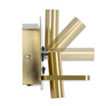 GloboStar® PALADIN 61357 Μοντέρνο Φωτιστικό Τοίχου - Απλίκα Ξενοδοχείου Bed Side LED 6W 720lm 36° AC 220-240V - Reading Light & Κρυφός Φωτισμός - Φορτιστές USB 3A & Wireless 20W - Μ30 x Π11 x Υ12cm - Φυσικό Λευκό 4500K - Χρυσό Βούρτσας - Αριστερό - Image 4