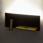 GloboStar® PALADIN 61362 Μοντέρνο Φωτιστικό Τοίχου - Απλίκα Ξενοδοχείου Bed Side LED 6W 720lm 36° AC 220-240V - Reading Light & Κρυφός Φωτισμός - Φορτιστές USB 3A & Wireless 20W - Μ30 x Π11 x Υ12cm - Φυσικό Λευκό 4500K - Ξύλο & Χρυσό - Δεξί - Image 12