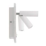 GloboStar® LADY-O 61364 Μοντέρνο Φωτιστικό Τοίχου - Απλίκα Ξενοδοχείου Bed Side LED 10W 1000lm 36° & 360° AC 220-240V - Reading Light & Κρυφός Φωτισμός - Φορτιστής USB 3A - Μ10.5 x Π10 x Υ18.5cm - Φυσικό Λευκό 4500K - Λευκό - 3 Χρόνια Εγγύηση - Image 3