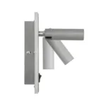 GloboStar® LADY-O 61365 Μοντέρνο Φωτιστικό Τοίχου - Απλίκα Ξενοδοχείου Bed Side LED 10W 1000lm 36° & 360° AC 220-240V - Reading Light & Κρυφός Φωτισμός - Φορτιστής USB 3A - Μ10.5 x Π10 x Υ18.5cm - Φυσικό Λευκό 4500K - Γκρι Ανθρακί - 3 Χρόνια Εγγύηση - Image 2