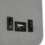 GloboStar® LADY-O 61365 Μοντέρνο Φωτιστικό Τοίχου - Απλίκα Ξενοδοχείου Bed Side LED 10W 1000lm 36° & 360° AC 220-240V - Reading Light & Κρυφός Φωτισμός - Φορτιστής USB 3A - Μ10.5 x Π10 x Υ18.5cm - Φυσικό Λευκό 4500K - Γκρι Ανθρακί - 3 Χρόνια Εγγύηση - Image 4