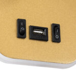 GloboStar® LADY-O 61366 Μοντέρνο Φωτιστικό Τοίχου - Απλίκα Ξενοδοχείου Bed Side LED 10W 1000lm 36° & 360° AC 220-240V - Reading Light & Κρυφός Φωτισμός - Φορτιστής USB 3A - Μ10.5 x Π10 x Υ18.5cm - Φυσικό Λευκό 4500K - Χρυσό Βούρτσας - 3 Χρόνια Εγγύηση - Image 5