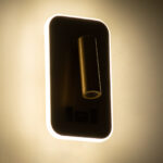 GloboStar® LADY-O 61366 Μοντέρνο Φωτιστικό Τοίχου - Απλίκα Ξενοδοχείου Bed Side LED 10W 1000lm 36° & 360° AC 220-240V - Reading Light & Κρυφός Φωτισμός - Φορτιστής USB 3A - Μ10.5 x Π10 x Υ18.5cm - Φυσικό Λευκό 4500K - Χρυσό Βούρτσας - 3 Χρόνια Εγγύηση - Image 8