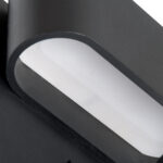 GloboStar® IBIS 61367 Μοντέρνο Φωτιστικό Τοίχου - Απλίκα Ξενοδοχείου Bed Side LED 10W 1100lm 36° & 360° AC 220-240V - Reading Light & Up/Down Light - Φορτιστής USB 3A - Μ10 x Π6.1 x Υ18cm - Φυσικό Λευκό 4500K - Μαύρο - Image 7