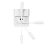 GloboStar® IBIS 61368 Μοντέρνο Φωτιστικό Τοίχου - Απλίκα Ξενοδοχείου Bed Side LED 10W 1100lm 36° & 360° AC 220-240V - Reading Light & Up/Down Light - Φορτιστής USB 3A - Μ10 x Π6.1 x Υ18cm - Φυσικό Λευκό 4500K - Λευκό - Image 5