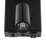 GloboStar® ROULETTE-R 61379 Μοντέρνο Φωτιστικό Τοίχου - Απλίκα Ξενοδοχείου Bed Side LED 3W 360lm & 1 x E27 36° & 360° AC 220-240V - Reading Up/Down Light - Φορτιστής USB 3A - Μ22 x Π23.5 x Υ37cm - Φυσικό Λευκό 4500K - Μαύρο με Μπεζ Καπέλο - Σετ 2 Τεμαχίων - Image 6