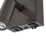 GloboStar® ROULETTE-R 61381 Μοντέρνο Φωτιστικό Τοίχου - Απλίκα Ξενοδοχείου Bed Side LED 3W 360lm & 1 x E27 36° & 360° AC 220-240V - Reading Up/Down Light - Φορτιστής USB 3A - Μ22 x Π23.5 x Υ37cm - Φυσικό Λευκό 4500K - Καφέ με Μπεζ Καπέλο - Σετ 2 Τεμαχίων - Image 5