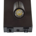 GloboStar® ROULETTE-R 61381 Μοντέρνο Φωτιστικό Τοίχου - Απλίκα Ξενοδοχείου Bed Side LED 3W 360lm & 1 x E27 36° & 360° AC 220-240V - Reading Up/Down Light - Φορτιστής USB 3A - Μ22 x Π23.5 x Υ37cm - Φυσικό Λευκό 4500K - Καφέ με Μπεζ Καπέλο - Σετ 2 Τεμαχίων - Image 6