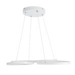 GloboStar® BUTTERFLY 61392 Κρεμαστό Φωτιστικό Οροφής Design LED CCT 75W 8400lm 300° AC 220-240V - Εναλλαγή Φωτισμού μέσω Τηλεχειριστηρίου All In One Ψυχρό 6000k+Φυσικό 4500k+Θερμό 2700k Dimmable Μ71 x Π52 x Υ4cm - Λευκό - 3 Years Warranty - Image 5