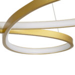 GloboStar® BUTTERFLY 61393 Κρεμαστό Φωτιστικό Οροφής Design LED CCT 75W 8400lm 300° AC 220-240V - Εναλλαγή Φωτισμού μέσω Τηλεχειριστηρίου All In One Ψυχρό 6000k+Φυσικό 4500k+Θερμό 2700k Dimmable Μ71 x Π52 x Υ4cm - Χρυσό Βούρτσας - 3 Years Warranty - Image 8