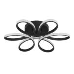 GloboStar® MARGARET 61400 Φωτιστικό Οροφής Design LED CCT 54W 6210lm 360° AC 220-240V - Εναλλαγή Φωτισμού μέσω Τηλεχειριστηρίου All In One Ψυχρό 6000k+Φυσικό 4500k+Θερμό 2700k Dimmable Φ57 x Υ12cm - Μαύρο - 3 Years Warranty - Image 2
